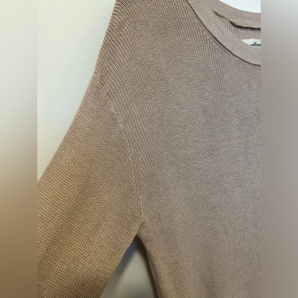 ARITZIA WILFRED Balsac Silk Cashmere Sweater Tan color M-size - Picture 2 of 8